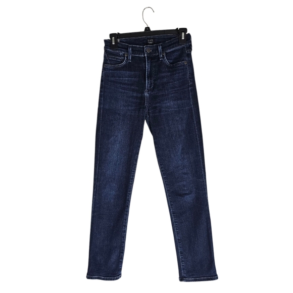 Citizens Of Humanity Cara High Rise Cigarette Ankle Dark Blue Denim Jeans 25 - Picture 1 of 10